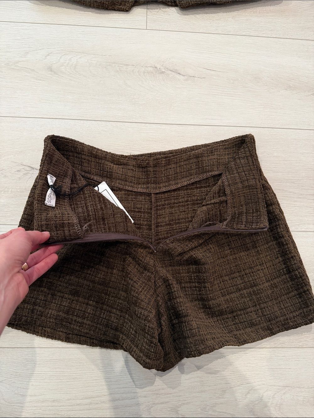 Brown Tweed Belted Vest and Skort - Picture 8 of 11